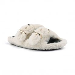 Nine West Plush Cozy Flat Slide Sandals