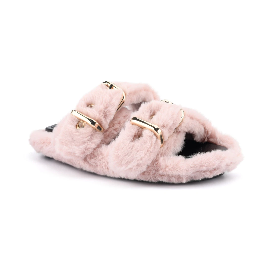 Nine West Plush Cozy Flat Slide Sandals Shoes 4 Nine West Plush Cozy Flat Slide Sandals Shoes