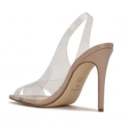 Nine West Polka Slingback Heeled Sandals In The Clear