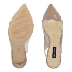 Nine West Polka Slingback Heeled Sandals In The Clear