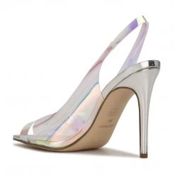 Nine West Polka Slingback Heeled Sandals In The Clear