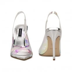 Nine West Polka Slingback Heeled Sandals In The Clear