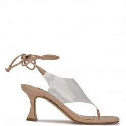 Nine West Lace It Up Popi Ankle Wrap Heeled Sandals