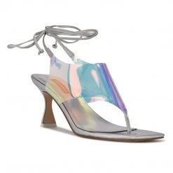 Nine West Lace It Up Popi Ankle Wrap Heeled Sandals