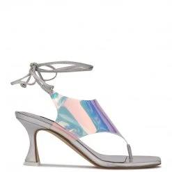 Nine West Lace It Up Popi Ankle Wrap Heeled Sandals