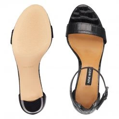 Nine West Pruce Ankle Strap Block Heel Sandals Heels