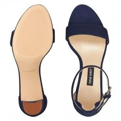 Nine West Heels Pruce Ankle Strap Block Heel Sandals