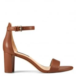 Nine West Pruce Ankle Strap Block Heel Sandals
