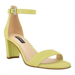 Nine West Pruce Ankle Strap Block Heel Sandals Color Pop