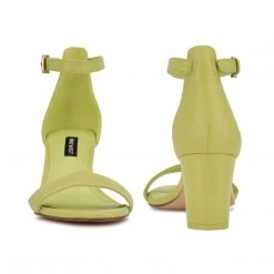 Nine West Pruce Ankle Strap Block Heel Sandals Y2K Revival