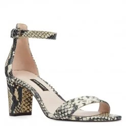 Nine West Pruce Ankle Strap Block Heel Sandals Heels