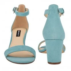 Nine West Pruce Ankle Strap Block Heel Sandals