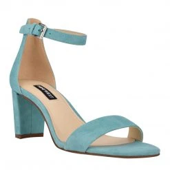 Nine West Pruce Ankle Strap Block Heel Sandals