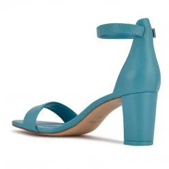 Nine West Y2K Revival Pruce Ankle Strap Block Heel Sandals