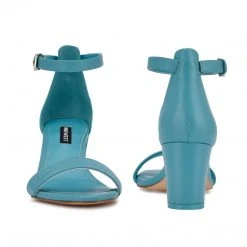 Nine West Y2K Revival Pruce Ankle Strap Block Heel Sandals