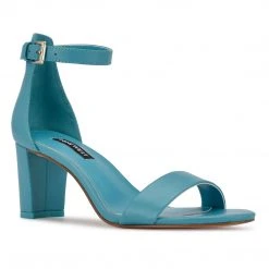 Nine West Y2K Revival Pruce Ankle Strap Block Heel Sandals