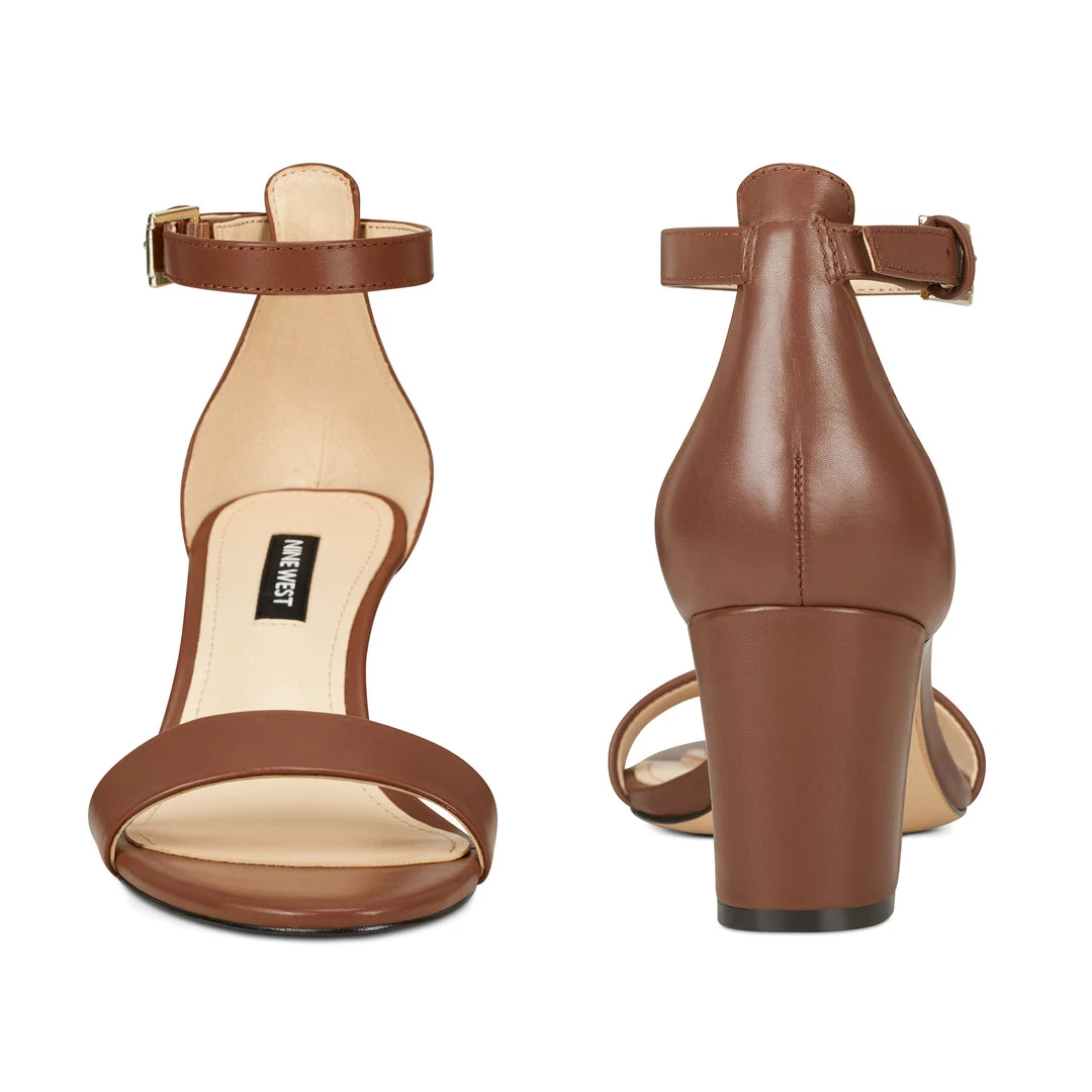 Nine West Pruce Ankle Strap Block Heel Sandals 7 Nine West Pruce Ankle Strap Block Heel Sandals