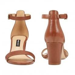 Nine West Shoes Pruce Ankle Strap Block Heel Sandals