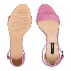 Nine West Pruce Ankle Strap Block Heel Sandals Color Pop