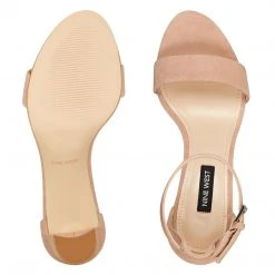 Nine West Heels Pruce Ankle Strap Block Heel Sandals 7 Nine West Heels Pruce Ankle Strap Block Heel Sandals