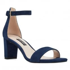 Nine West Pruce Ankle Strap Block Heel Sandals