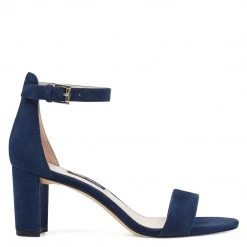 Nine West Pruce Ankle Strap Block Heel Sandals