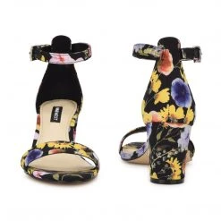 Nine West Shoes Pruce Ankle Strap Block Heel Sandals