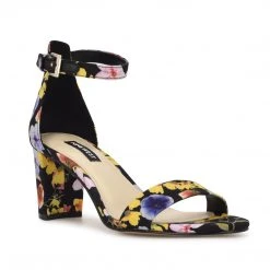 Nine West Shoes Pruce Ankle Strap Block Heel Sandals