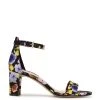 Nine West Shoes Pruce Ankle Strap Block Heel Sandals
