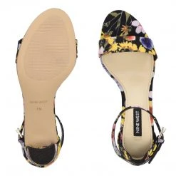 Nine West Shoes Pruce Ankle Strap Block Heel Sandals