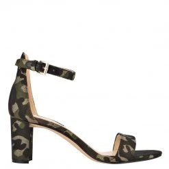 Nine West Pruce Ankle Strap Block Heel Sandals Heels