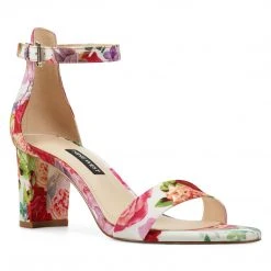 Nine West Pruce Ankle Strap Block Heel Sandals Heels