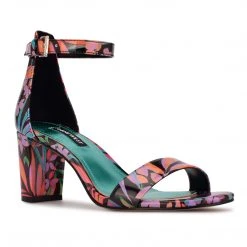 Nine West Color Pop Pruce Ankle Strap Block Heel Sandals