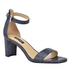 Nine West Pruce Ankle Strap Block Heel Sandals Color Pop