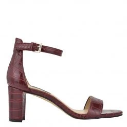 Nine West Color Pop Pruce Ankle Strap Block Heel Sandals