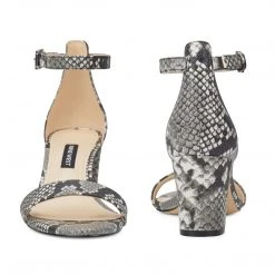 Nine West Pruce Ankle Strap Block Heel Sandals Heels