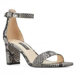 Nine West Pruce Ankle Strap Block Heel Sandals Heels