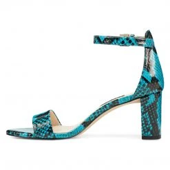 Nine West Pruce Ankle Strap Block Heel Sandals Heels