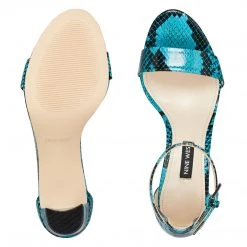 Nine West Pruce Ankle Strap Block Heel Sandals Heels