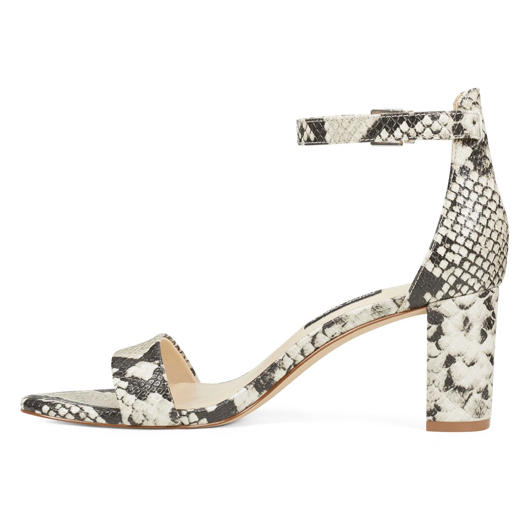 Nine West Pruce Ankle Strap Block Heel Sandals 6 Nine West Pruce Ankle Strap Block Heel Sandals