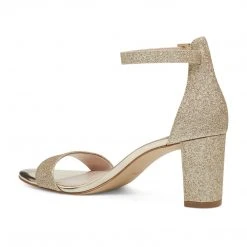 Nine West Metallic Mindset Pruce Ankle Strap Block Heel Sandals 10 Nine West Metallic Mindset Pruce Ankle Strap Block Heel Sandals