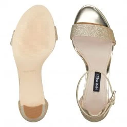 Nine West Metallic Mindset Pruce Ankle Strap Block Heel Sandals 13 Nine West Metallic Mindset Pruce Ankle Strap Block Heel Sandals