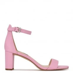 Nine West Pruce Ankle Strap Block Heel Sandals Heels
