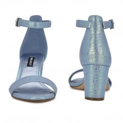 Nine West Pruce Ankle Strap Block Heel Sandals