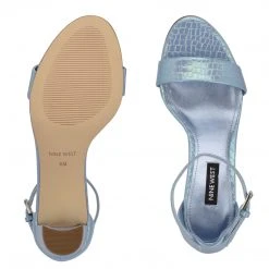 Nine West Pruce Ankle Strap Block Heel Sandals