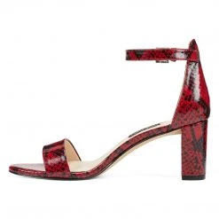 Nine West Pruce Ankle Strap Block Heel Sandals