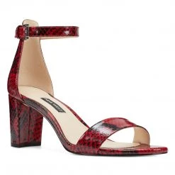 Nine West Pruce Ankle Strap Block Heel Sandals