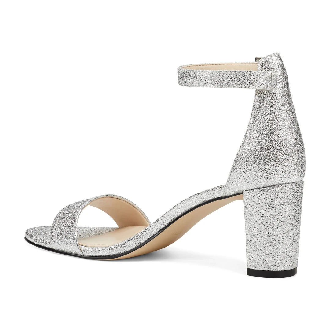 Nine West Pruce Ankle Strap Block Heel Sandals Metallic Mindset Nine West Pruce Ankle Strap Block Heel Sandals Metallic Mindset