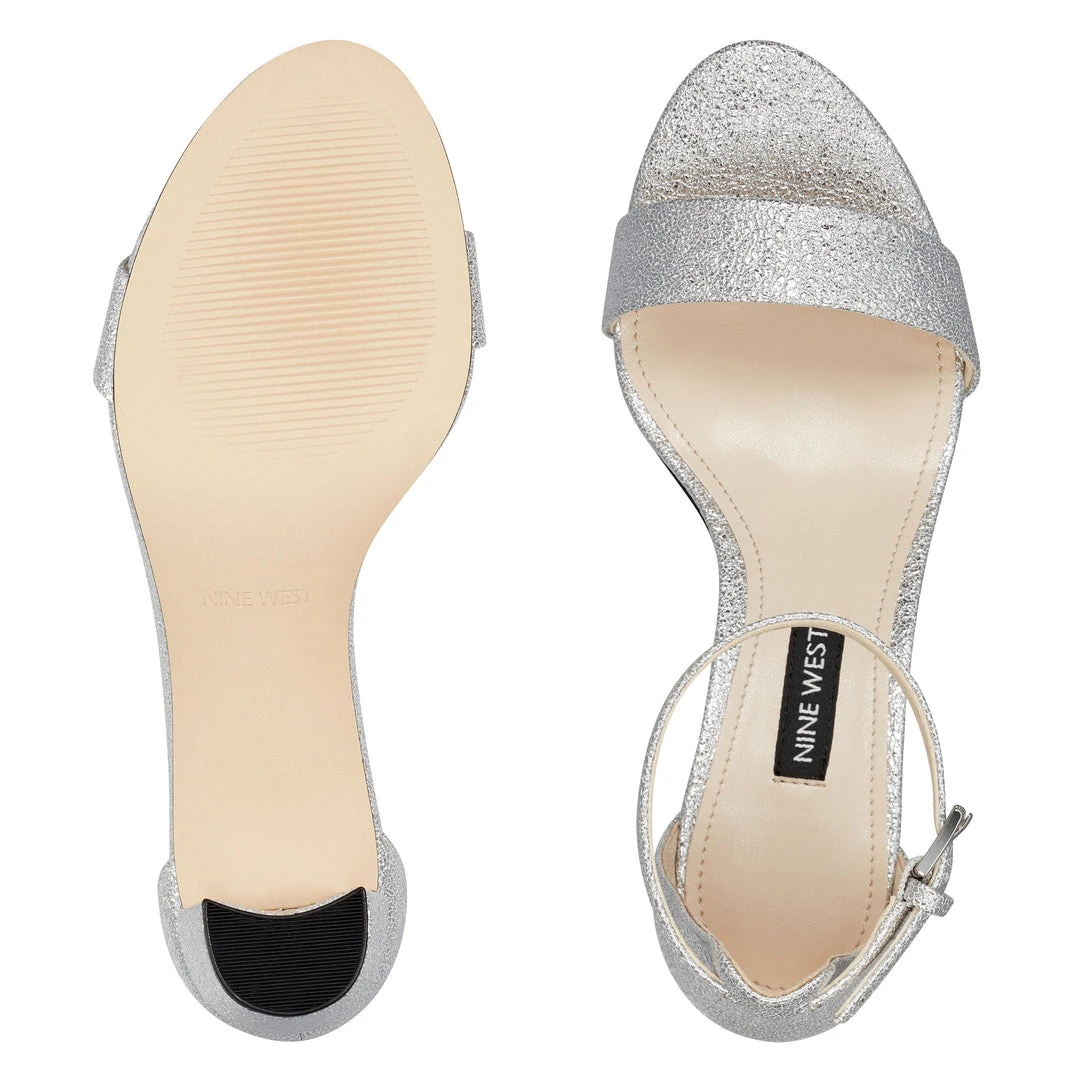 Nine West Pruce Ankle Strap Block Heel Sandals Metallic Mindset Nine West Pruce Ankle Strap Block Heel Sandals Metallic Mindset