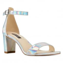 Nine West Metallic Mindset Pruce Ankle Strap Block Heel Sandals
